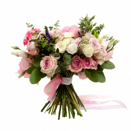 Buchet cu trandafiri roz si specialitati