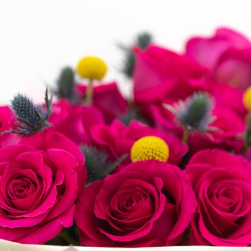 Buchet cu trandafiri fuchsia DESEO 15