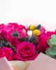 Buchet cu trandafiri fuchsia DESEO 21