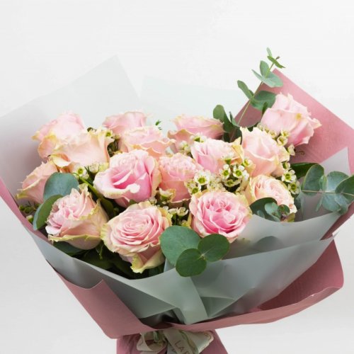 Buchet cu trandafiri roz SUEÑO 15